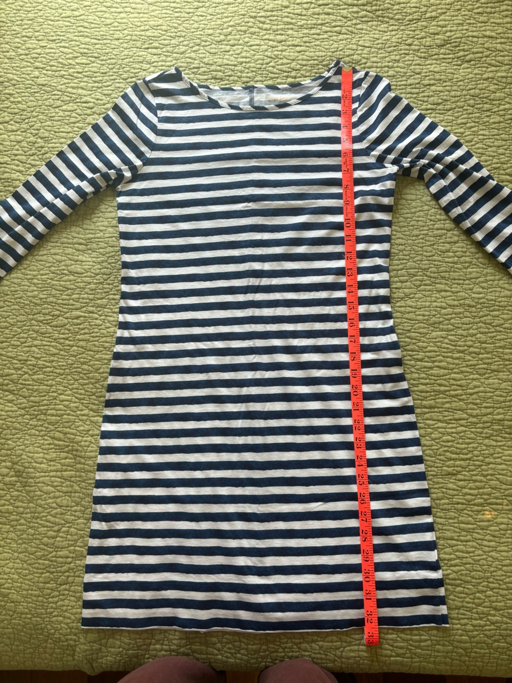 Lily Pulitzer Casual Dress Blue & White Stripe 3/4 Sleeve S - Picture 9 of 11